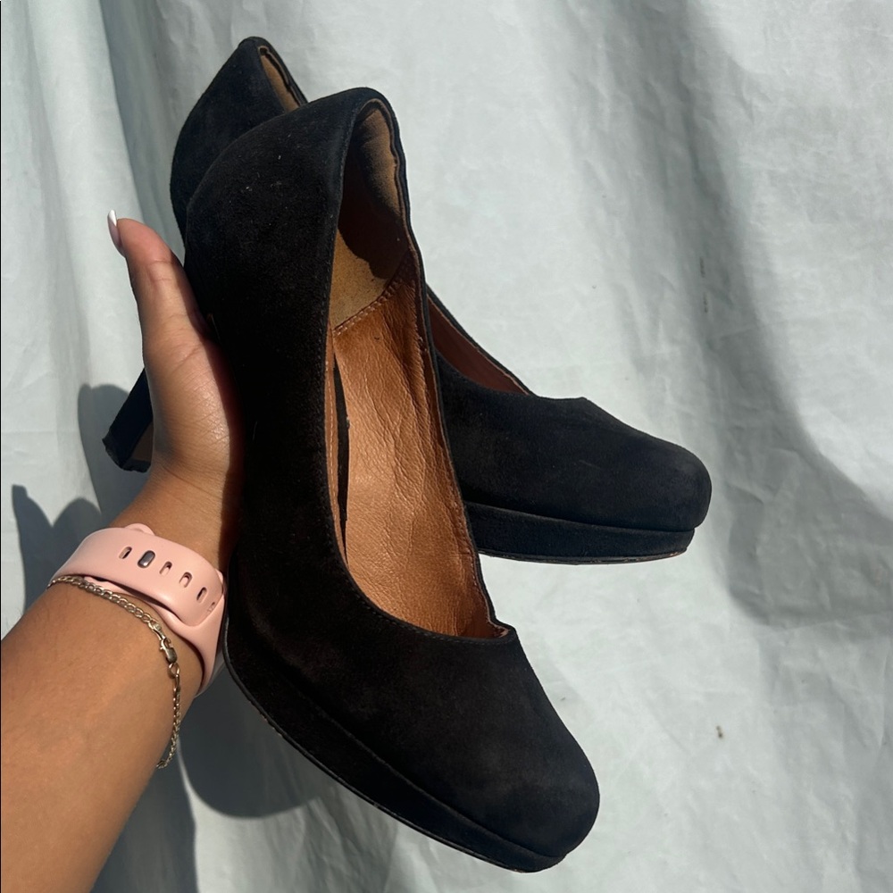 Elegant Black Suede Pumps
